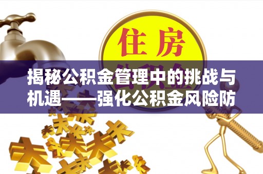 菏泽揭秘公积金管理中的挑战与机遇——强化公积金风险防控的多维策略