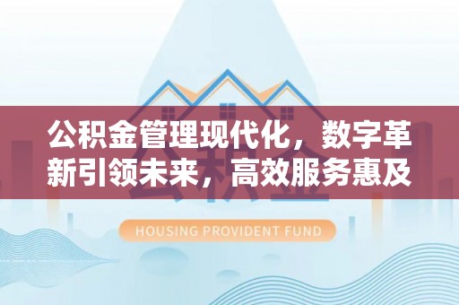 菏泽公积金管理现代化，数字革新引领未来，高效服务惠及民生