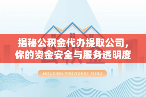 菏泽揭秘公积金代办提取公司，你的资金安全与服务透明度全解析