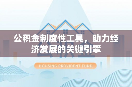 菏泽公积金制度性工具，助力经济发展的关键引擎