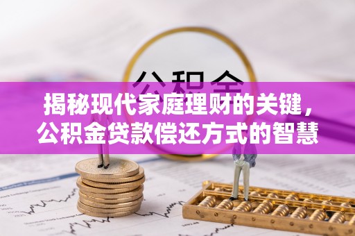 菏泽揭秘现代家庭理财的关键，公积金贷款偿还方式的智慧选择