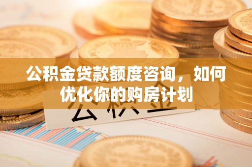 菏泽公积金贷款额度咨询，如何优化你的购房计划